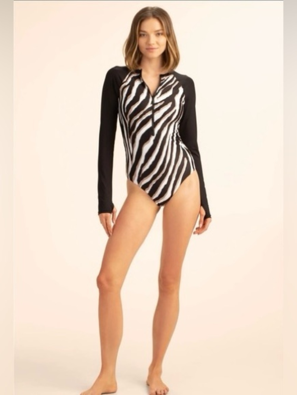 NWT Trina Turk Vivant Animal Print One Piece Paddle Suit Size Medium